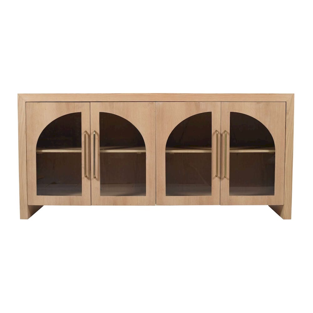 Jofran - Archimedes 70in Curved Arch Four Door Sideboard Storage Cabinet in Oak - 2431-70 view 1
