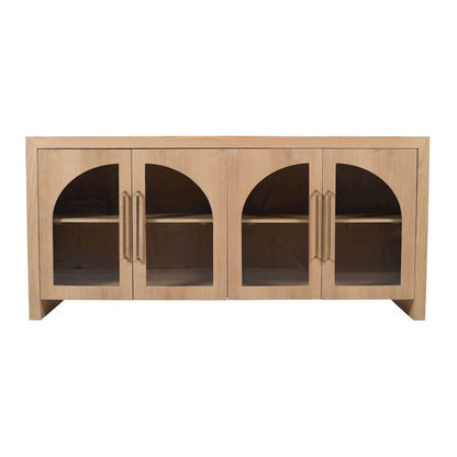 Jofran - Archimedes 70in Curved Arch Four Door Sideboard Storage Cabinet in Oak - 2431-70 view 1