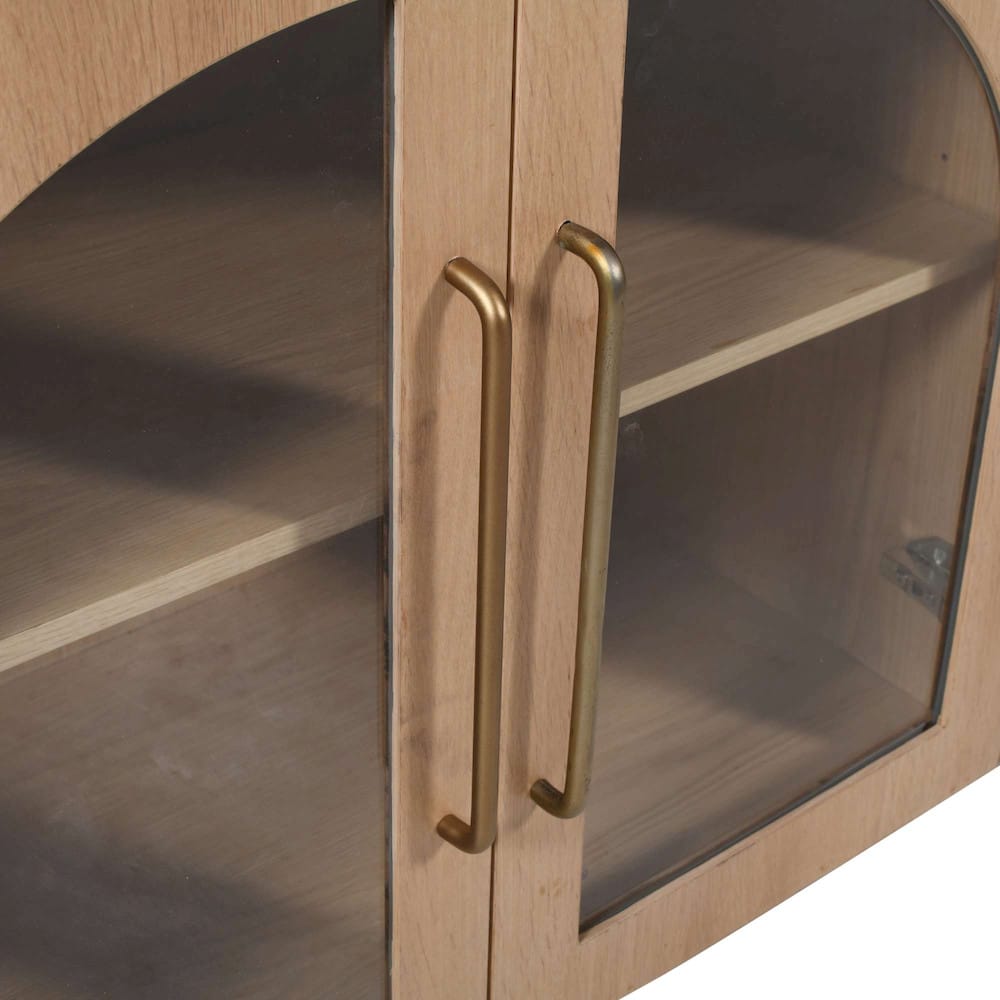Jofran - Archimedes 70in Curved Arch Four Door Sideboard Storage Cabinet in Oak - 2431-70 view 7