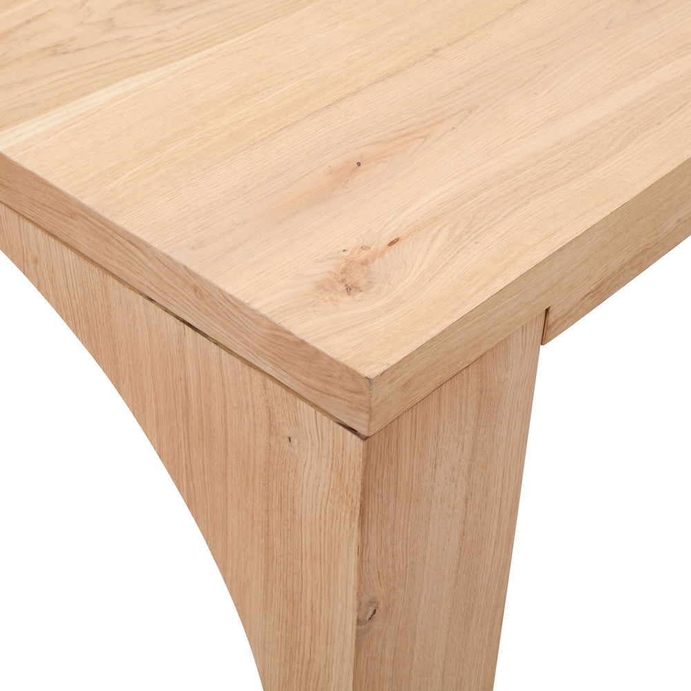 Jofran - Archimedes 88in Modern Wood Dining Table with Arched Base in Oak - 2431-88TBKT view 5