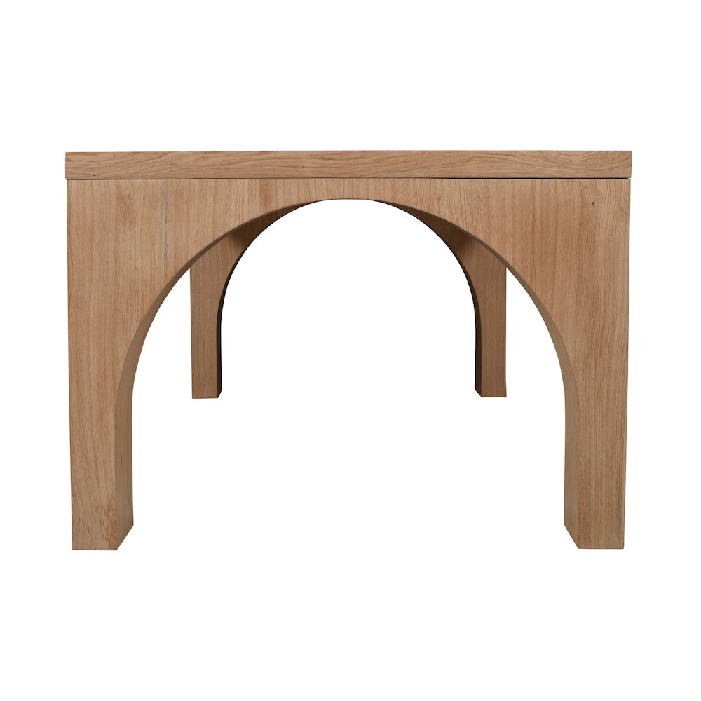 Jofran - Archimedes 88in Modern Wood Dining Table with Arched Base in Oak - 2431-88TBKT view 6
