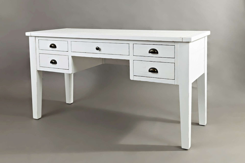 Jofran - Artisans Craft 5 in Drawer Desk in Weathered white - 1744-58 view 3