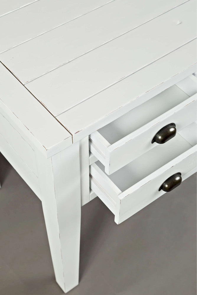 Jofran - Artisans Craft 5 in Drawer Desk in Weathered white - 1744-58 view 11