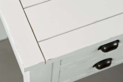 Jofran - Artisans Craft 5 in Drawer Desk in Weathered white - 1744-58 view 12