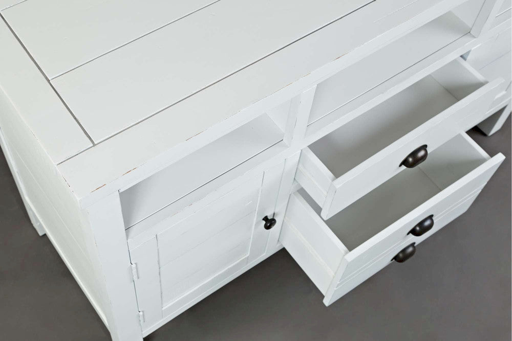 Jofran - Artisans Craft 50in Media Console in eathered white - 1744-50 view 6