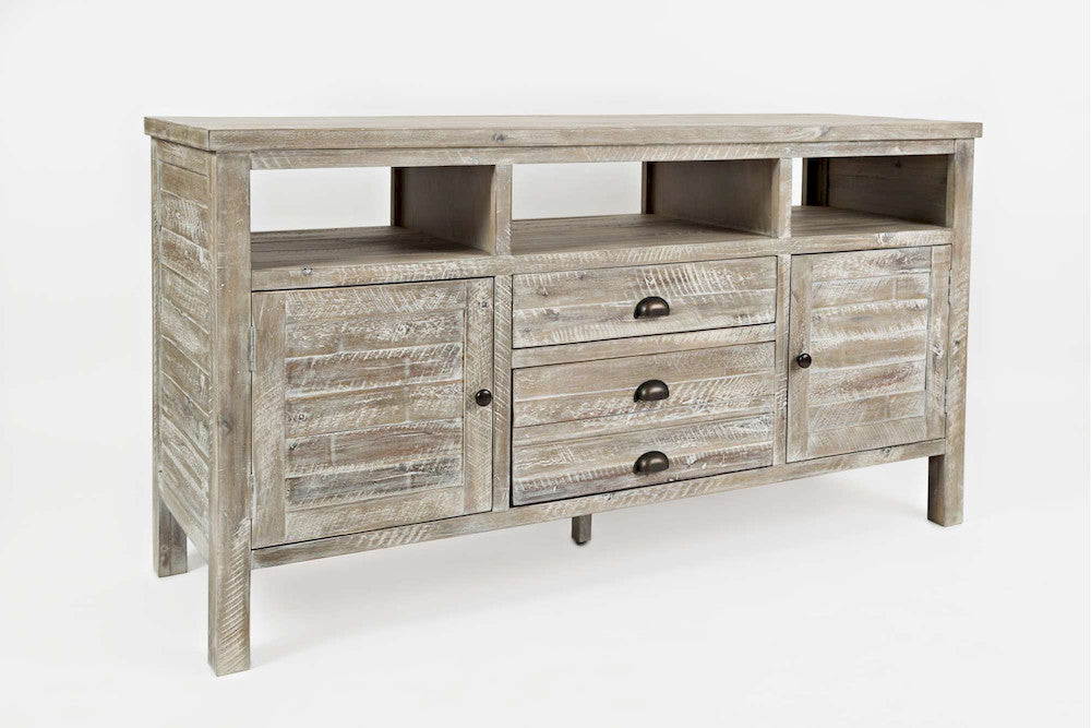 Jofran - Artisans Craft 60in Media Console in Washed Grey - 1743-60 view 2