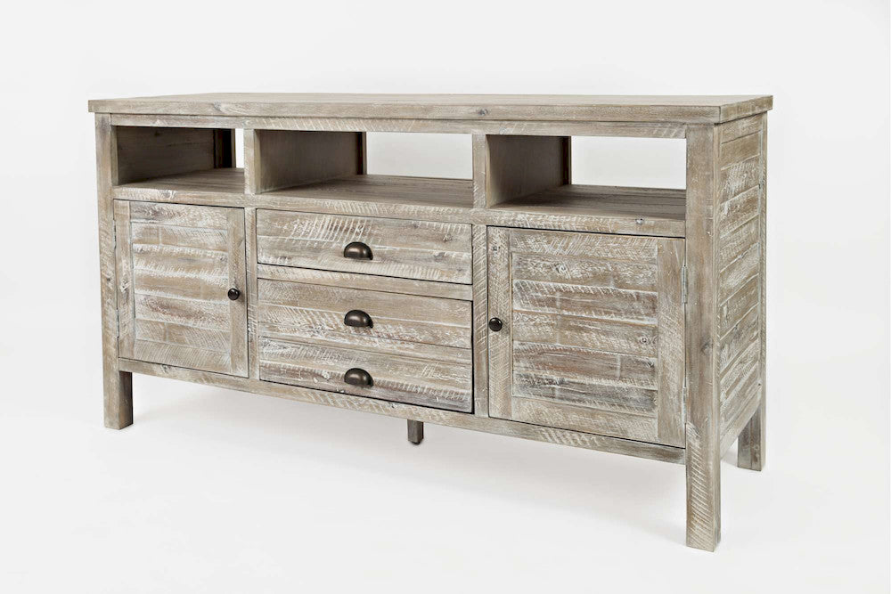 Jofran - Artisans Craft 60in Media Console in Washed Grey - 1743-60 view 3