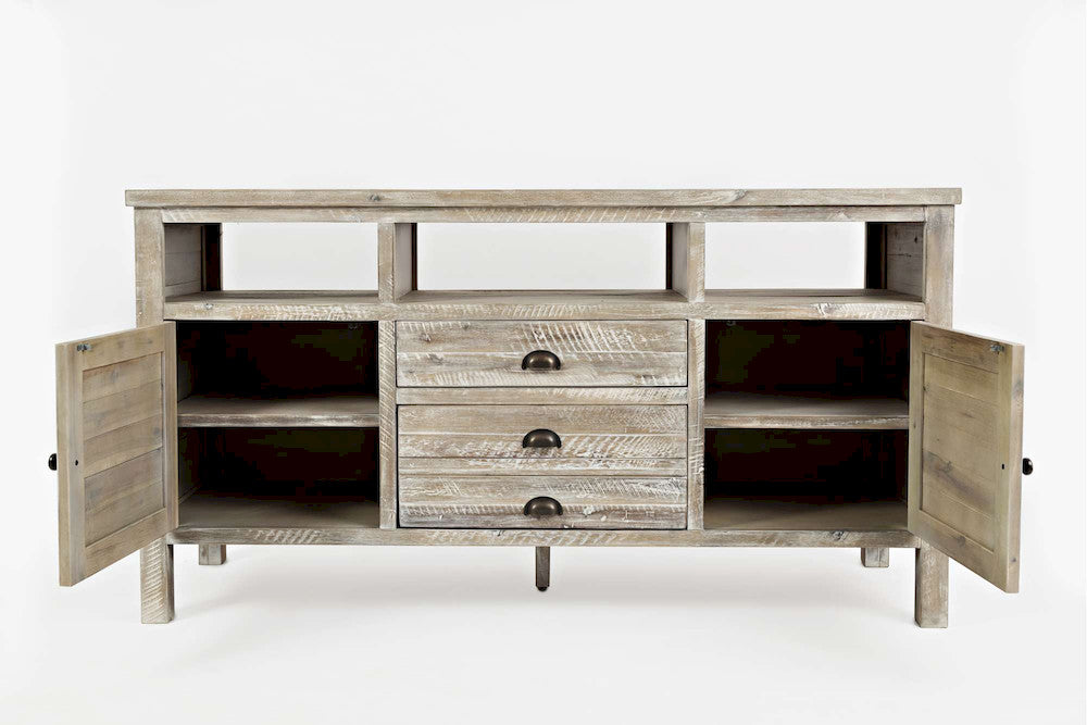 Jofran - Artisans Craft 60in Media Console in Washed Grey - 1743-60 view 7