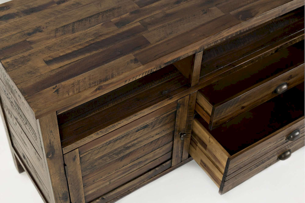 Jofran - Artisans Craft 70in Media Console in Dakota Oak - 1742-70 view 6