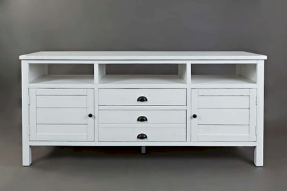 Jofran - Artisans Craft 70in Media Console in eathered white - 1744-70 view 1