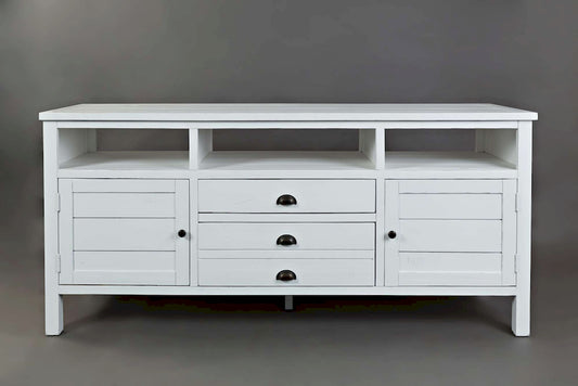 Jofran - Artisans Craft 70in Media Console in eathered white - 1744-70 view 1