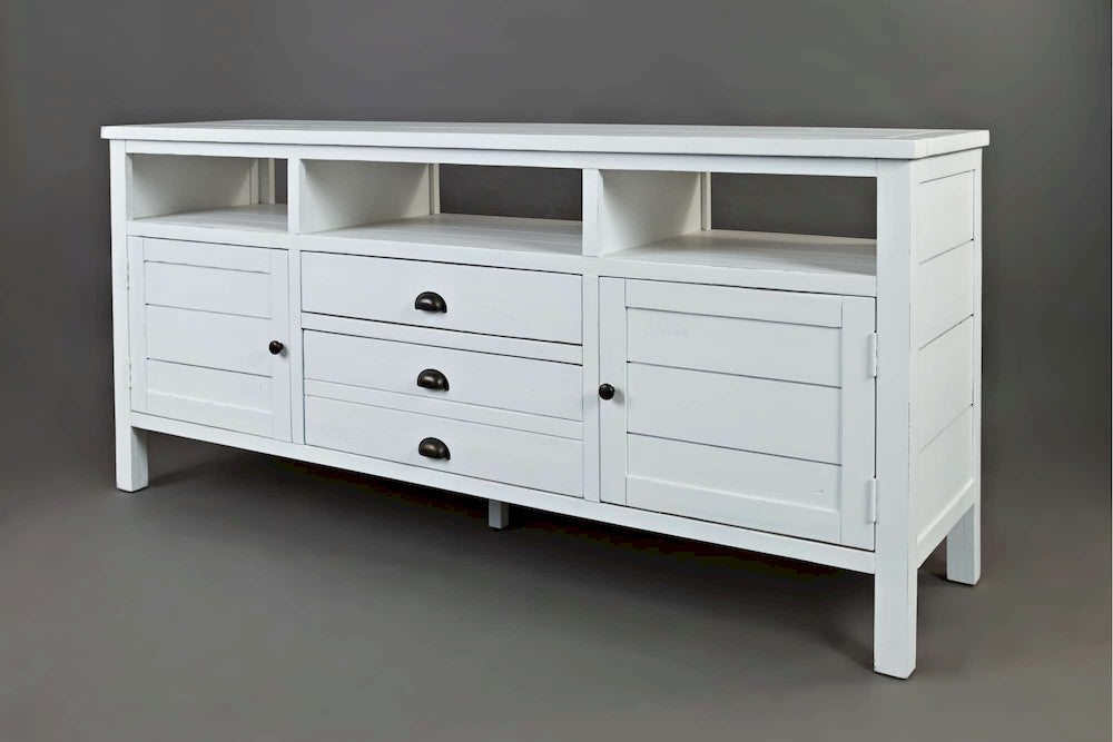 Jofran - Artisans Craft 70in Media Console in eathered white - 1744-70 view 3