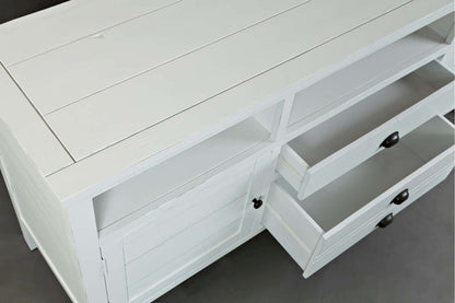 Jofran - Artisans Craft 70in Media Console in eathered white - 1744-70 view 6