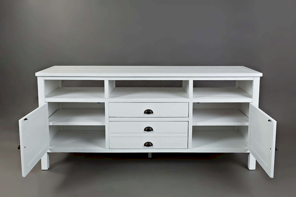 Jofran - Artisans Craft 70in Media Console in eathered white - 1744-70 view 8