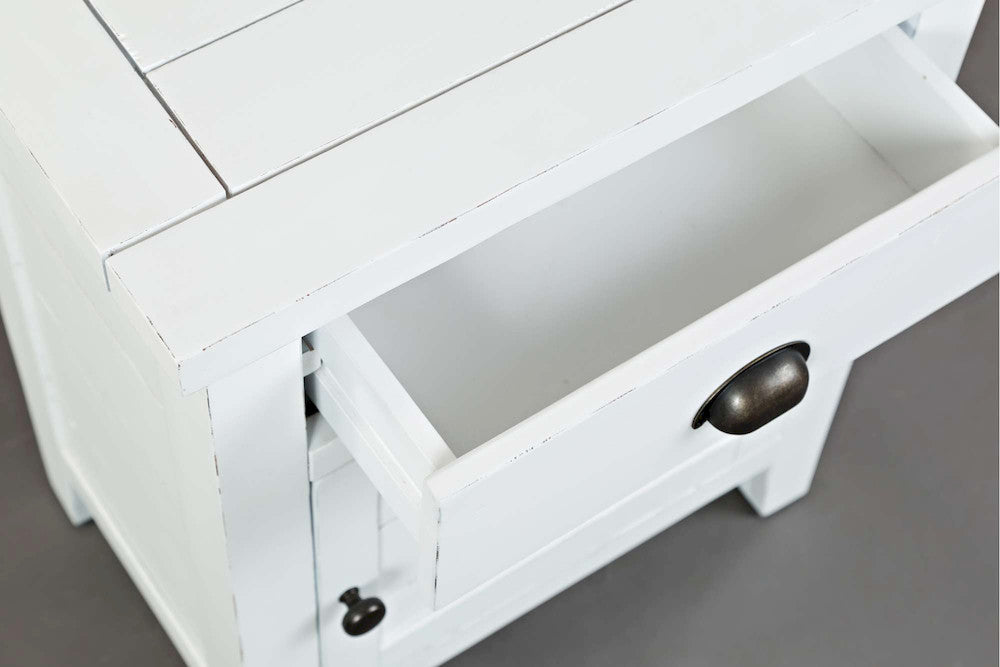 Jofran - Artisans Craft Accent Table in weathered white - 1744-20 view 6