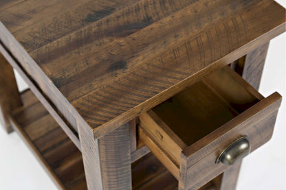 Jofran - Artisans Craft Chairside Table in Dakota Oak - 1742-7 view 5