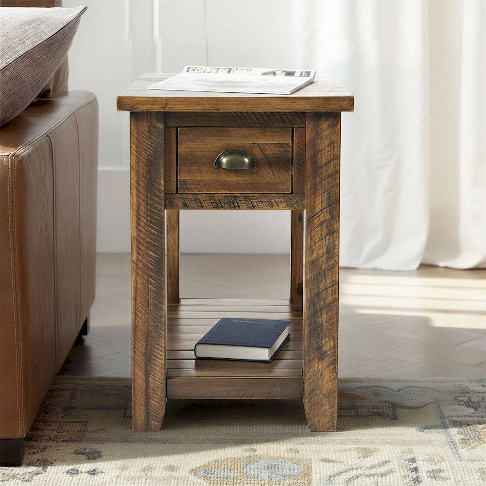 Jofran - Artisans Craft Chairside Table in Dakota Oak - 1742-7 view 7