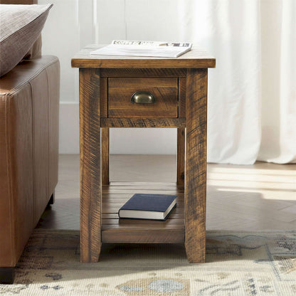 Jofran - Artisans Craft Chairside Table in Dakota Oak - 1742-7 view 7