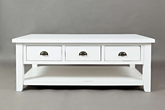 Jofran - Artisans Craft Cocktail Table in eathered white - 1744-1 view 1