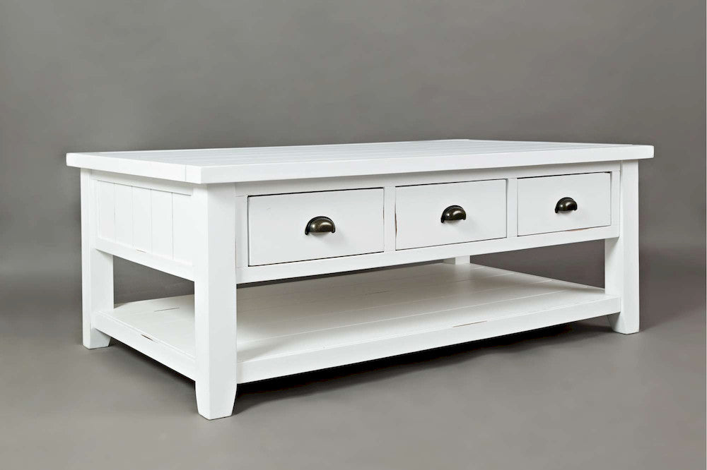 Jofran - Artisans Craft Cocktail Table in eathered white - 1744-1 view 2