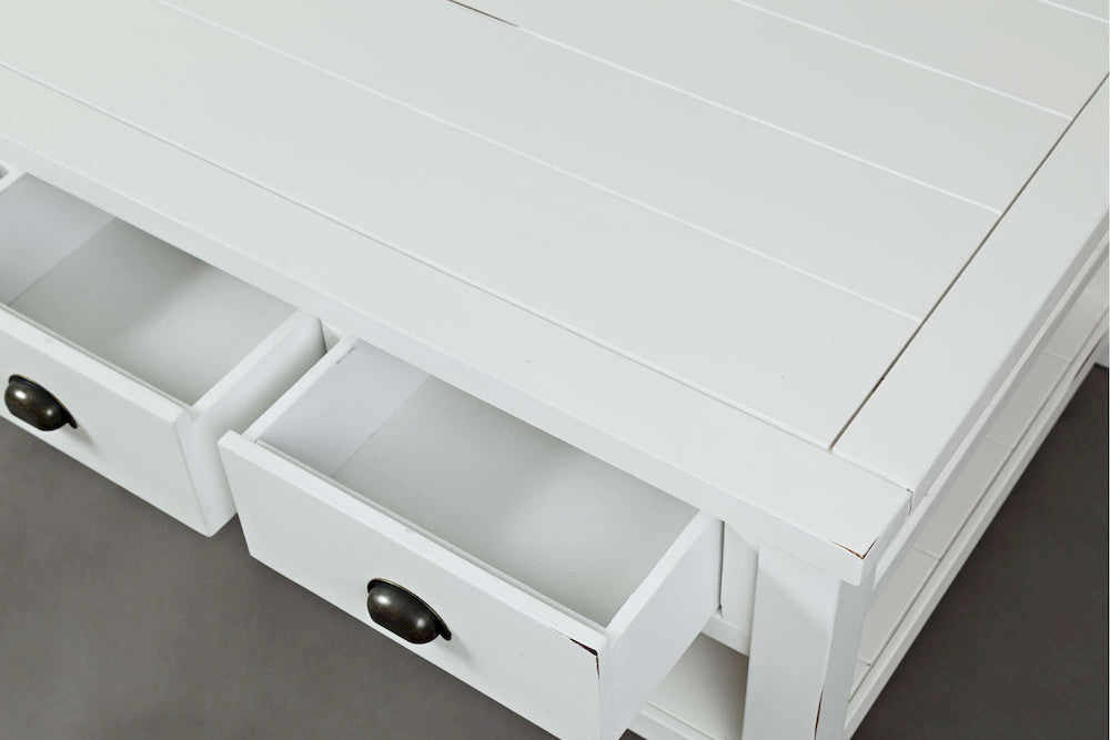 Jofran - Artisans Craft Cocktail Table in eathered white - 1744-1 view 4