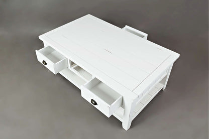 Jofran - Artisans Craft Cocktail Table in eathered white - 1744-1 view 6