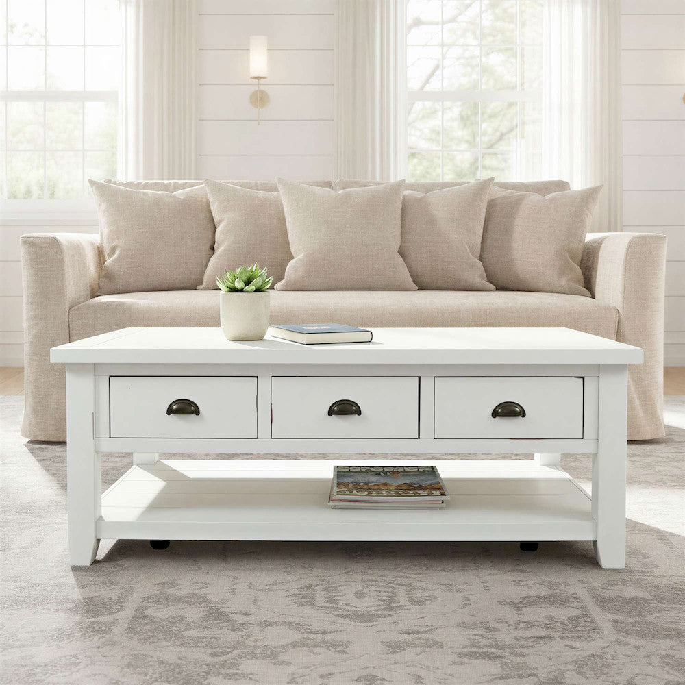 Jofran - Artisans Craft Cocktail Table in eathered white - 1744-1 view 8