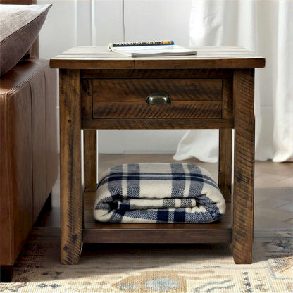 Jofran - Artisans Craft End Table in Dakota Oak - 1742-3 view 7