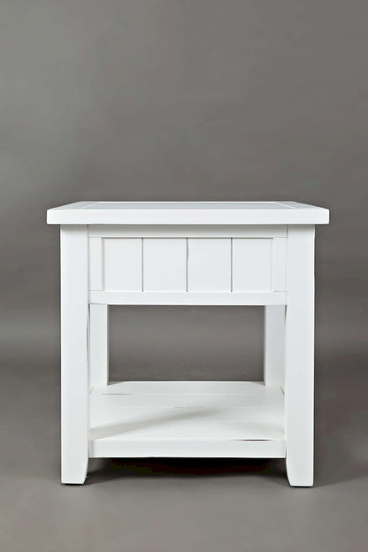 Jofran - Artisans Craft End Table in eathered white - 1744-3 view 4