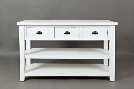 Jofran - Artisans Craft Sofa Table in eathered white - 1744-4 view 1