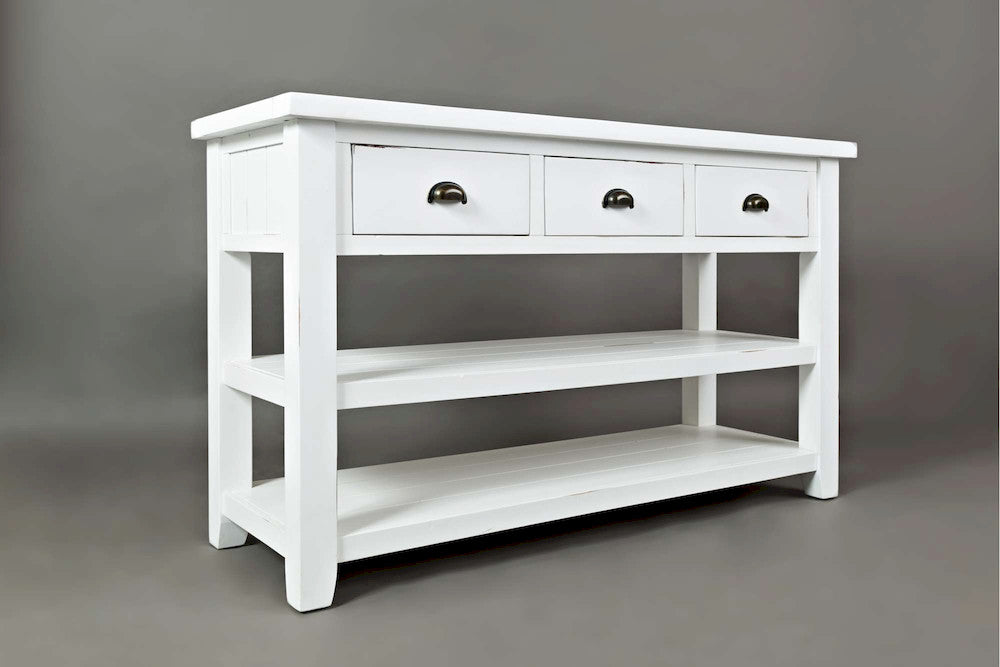 Jofran - Artisans Craft Sofa Table in eathered white - 1744-4 view 2