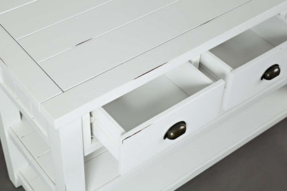 Jofran - Artisans Craft Sofa Table in eathered white - 1744-4 view 5