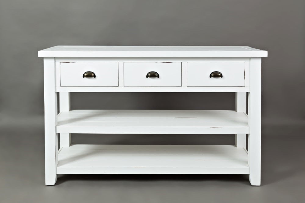 Jofran - Artisans Craft Sofa Table in eathered white - 1744-4 veiw 1