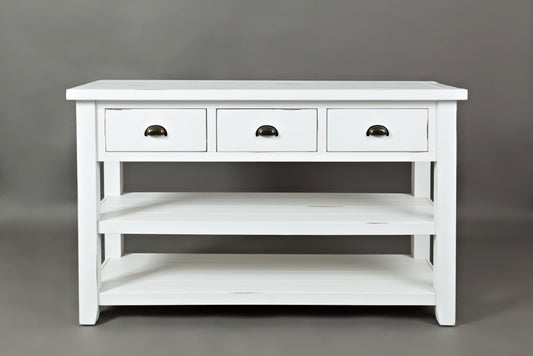 Jofran - Artisans Craft Sofa Table in eathered white - 1744-4 veiw 1