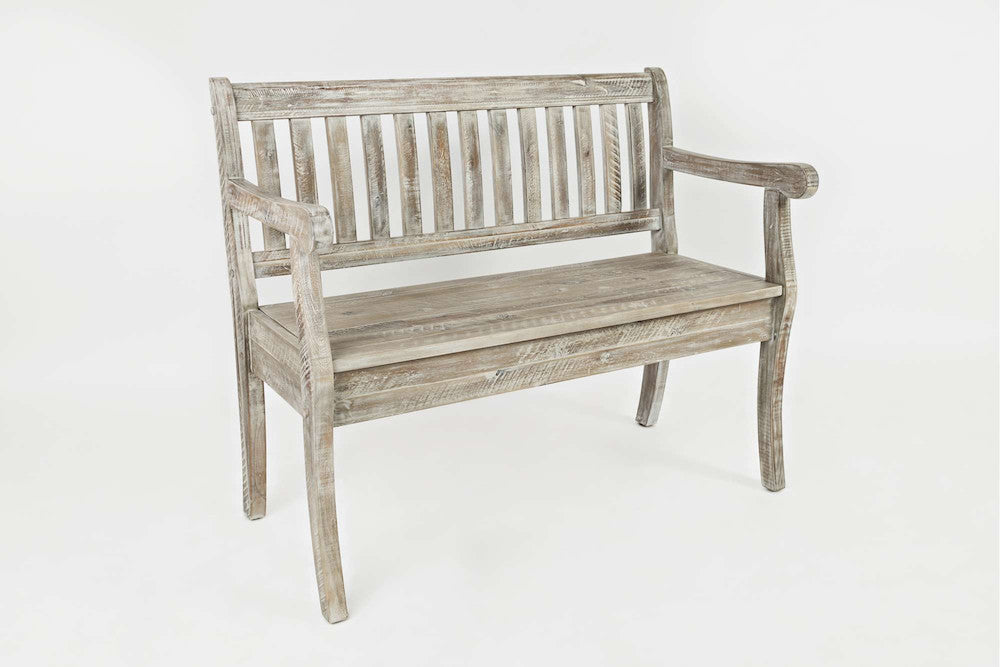 Jofran - Artisans Craft Storage Bench in ashed Grey - 1743-42 view 2