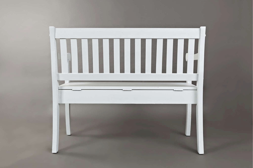 Jofran - Artisans Craft Storage Bench in weathered white - 1744-42 view 3