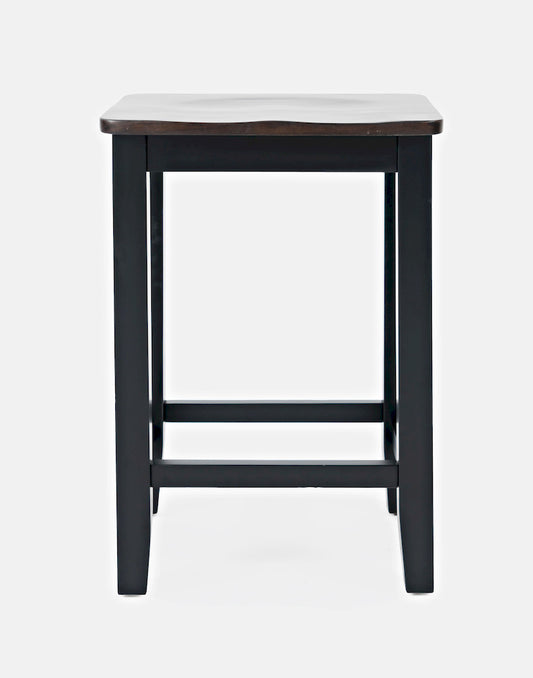 Jofran - Asbury Park Backless Saddle Stool in Black/Autumn (Set of 2) - 1846-BS175KD view 1