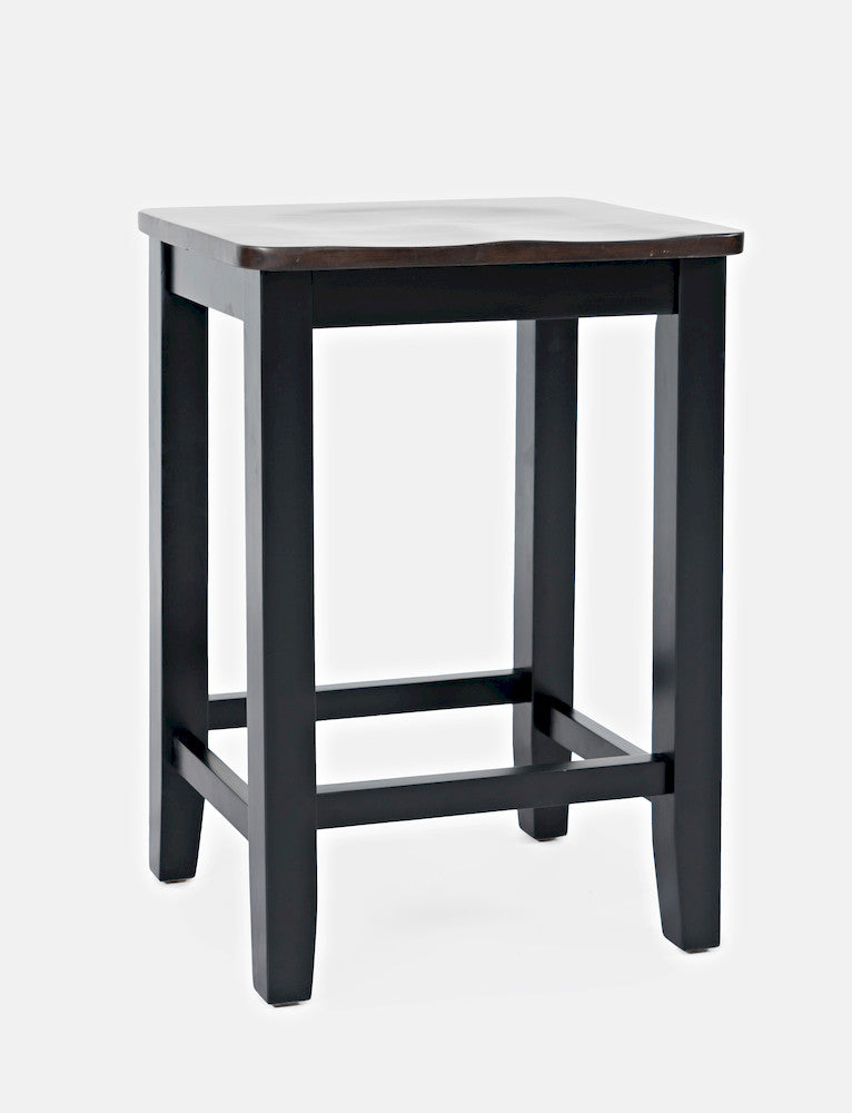 Jofran - Asbury Park Backless Saddle Stool in Black/Autumn (Set of 2) - 1846-BS175KD view 2