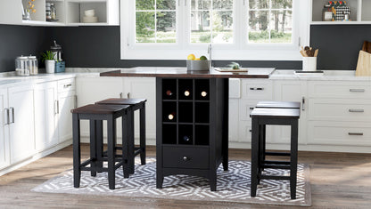 Jofran - Asbury Park Backless Saddle Stool in Black/Autumn (Set of 2) - 1846-BS175KD view 4