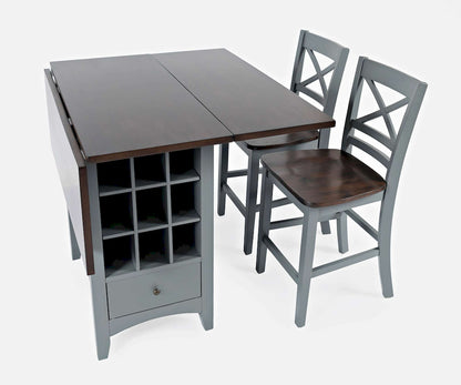 Jofran - Asbury Park Storage Counter Drop Leaf Table in Grey/Autumn - 1816-48 view 2