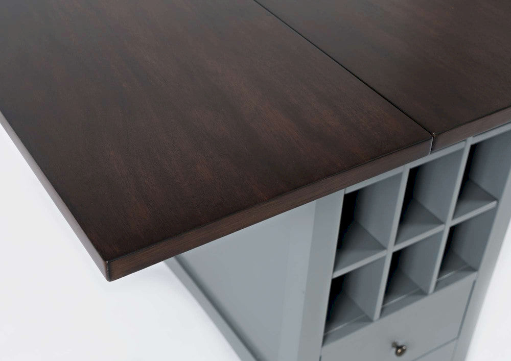 Jofran - Asbury Park Storage Counter Drop Leaf Table in Grey/Autumn - 1816-48 view 3