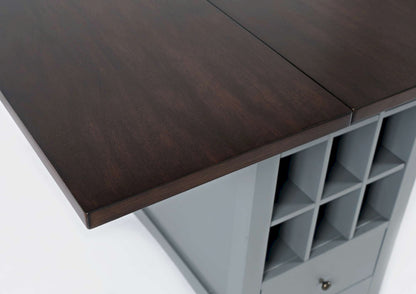 Jofran - Asbury Park Storage Counter Drop Leaf Table in Grey/Autumn - 1816-48 view 3