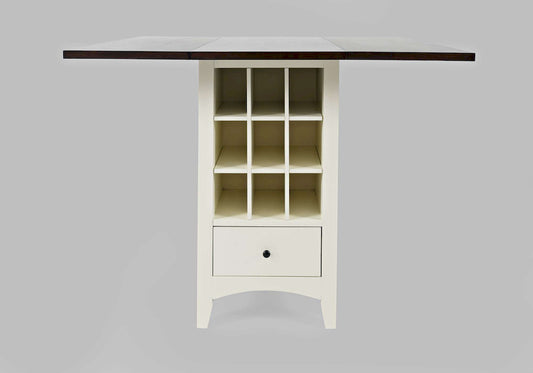 Jofran - Asbury Park Storage Counter Drop Leaf Table in white/Autumn - 1806-48 view 1
