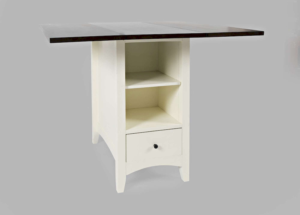 Jofran - Asbury Park Storage Counter Drop Leaf Table in white/Autumn - 1806-48 view 3