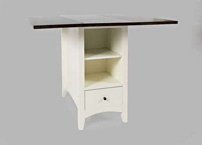 Jofran - Asbury Park Storage Counter Drop Leaf Table in white/Autumn - 1806-48 view 3