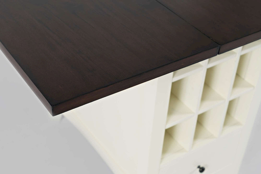 Jofran - Asbury Park Storage Counter Drop Leaf Table in white/Autumn - 1806-48 view 4