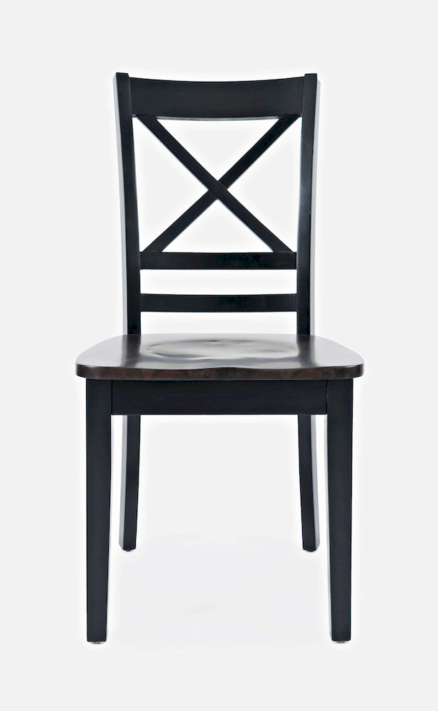 Jofran - Asbury Park X Back Chair in Black/Autumn (Set of 2) - 1845-373KD view 1
