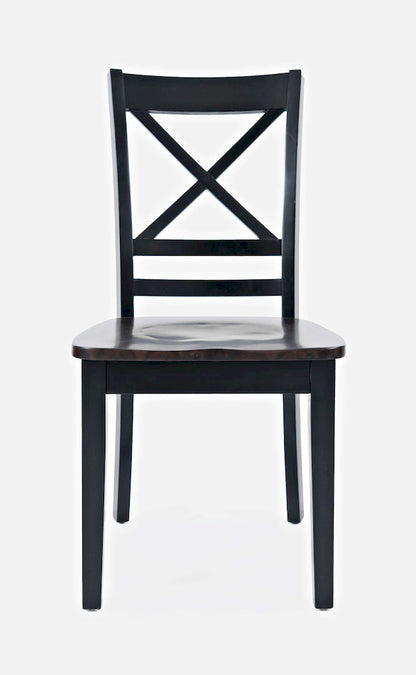 Jofran - Asbury Park X Back Chair in Black/Autumn (Set of 2) - 1845-373KD view 1