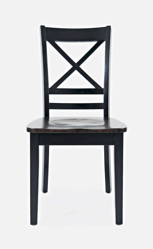 Jofran - Asbury Park X Back Chair in Black/Autumn (Set of 2) - 1845-373KD view 1