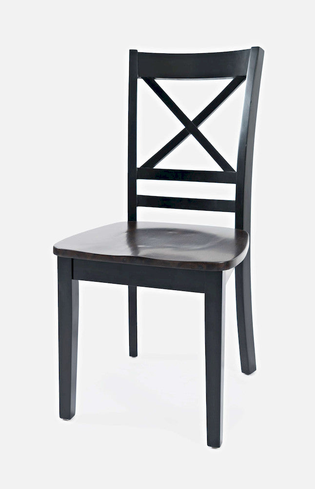 Jofran - Asbury Park X Back Chair in Black/Autumn (Set of 2) - 1845-373KD view 3
